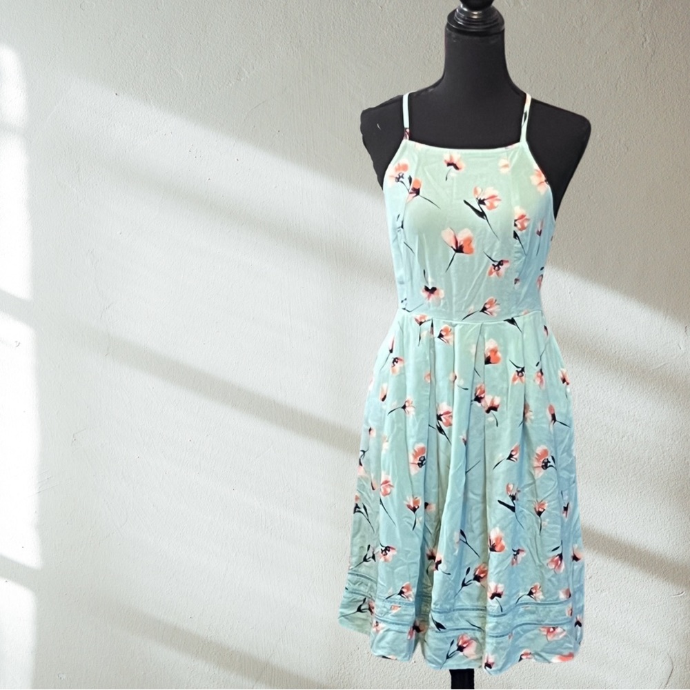 SO AUTHENTIC AMERICAN HERITAGE Blue Flower Sundress | L